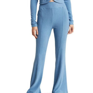 🆑Area Stars XS Blue Ribbed Knit Flare Pants